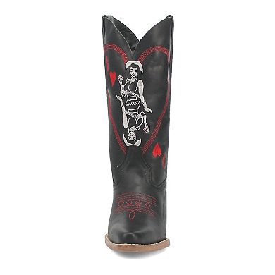 Women's Dingo Queen A Hearts Leather Western Boots