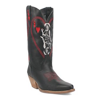 Women's Dingo Queen A Hearts Leather Western Boots