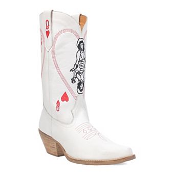 Women's Dingo Queen A Hearts Leather Western Boots