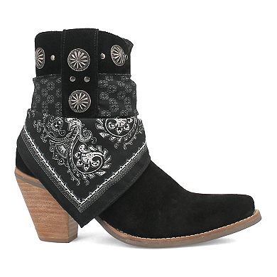 Women's Dingo Bandida Leather Western Ankle Boots