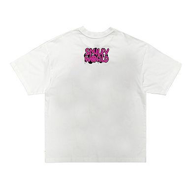 Men's Smileyworld Oversized Fit Spray Paint Graphic Tee