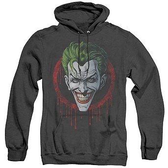 Batman Joker Drip Adult Heather Hoodie