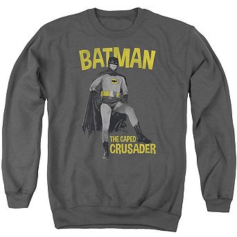 Batman Classic Tv Caped Crusader Adult Crewneck Sweatshirt