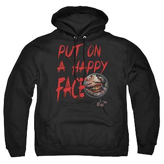Batman Happy Face Adult Pull Over Hoodie