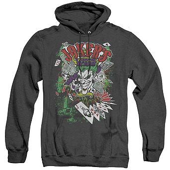 Batman Jokers Wild Adult Heather Hoodie