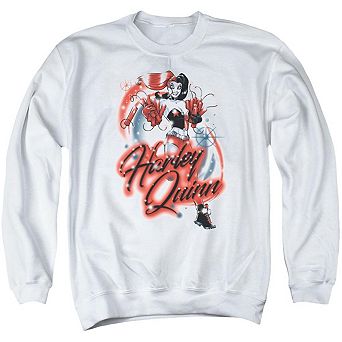 Batman Harley Airbrush Adult Crewneck Sweatshirt