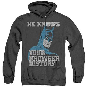Batman Knows Adult Heather Hoodie