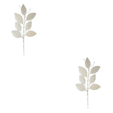 Champagne Magnolia Leaf Spray With Twig Accent (set Of 12)