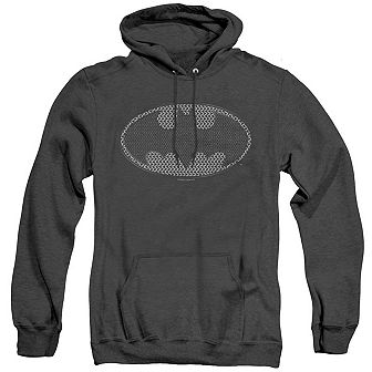 Batman Chainmail Shield Adult Heather Hoodie