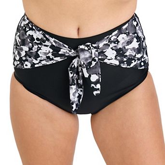 Women's High Waisted Bikini Bottom With Front Tie