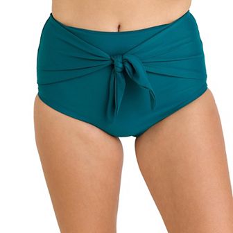 Women's High Waisted Bikini Bottom With Front Tie