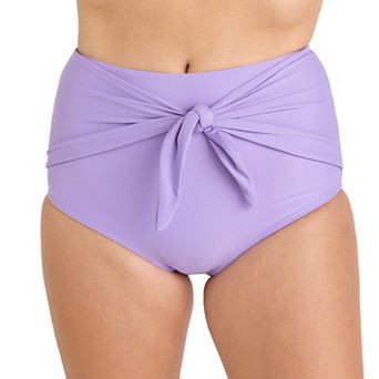 Women's High Waisted Bikini Bottom With Front Tie