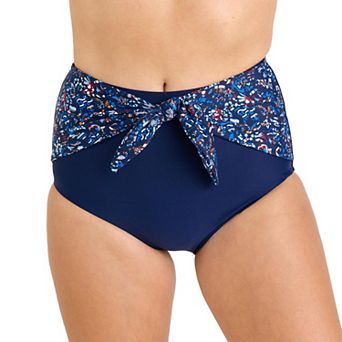 Women's High Waisted Bikini Bottom With Front Tie