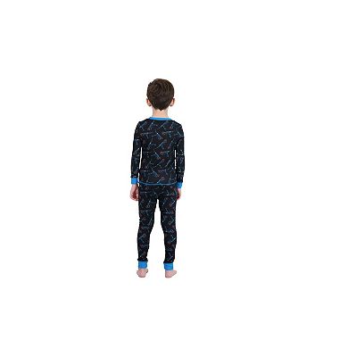 Sleep On It Boys 2-Piece Super Soft Jersey Snug-Fit Pajama Top and Pajama Pants Set - Little Kids
