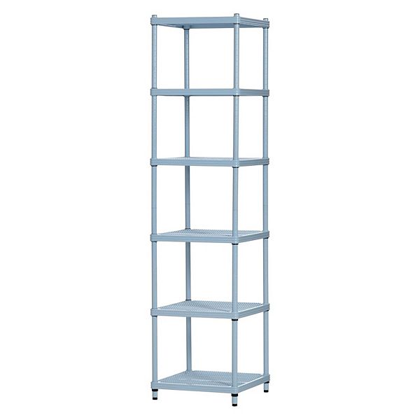 Design Ideas Meshworks 6 Tier Tower Metal Storage Shelving Unit Rack