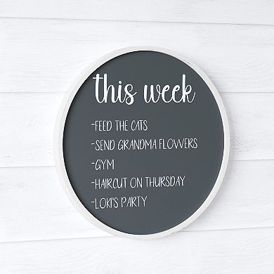 Emma And Oliver Burke Round Wall Mounted Magnetic Chalkboards With Eraser And Chalk