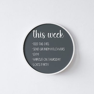Emma And Oliver Burke Round Wall Mounted Magnetic Chalkboards With Eraser And Chalk