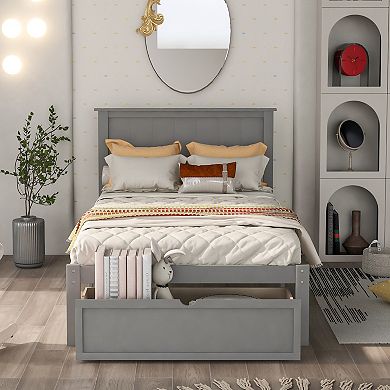 Merax Platform Bed With Under-bed Drawer