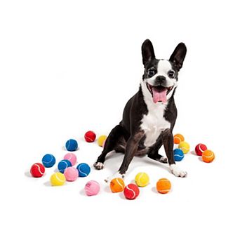 Midlee 1.5" Mini Dog Tennis Balls Bulk Set Of 25 Assorted Colors