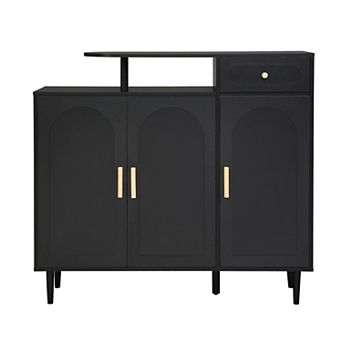 Merax Shoe Cabinet with Arched Doors and Drawer