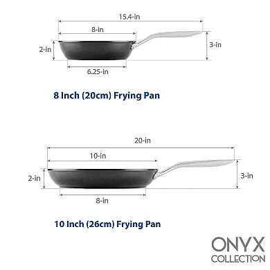 TECHEF - Onyx Collection - 8 and 12 Inch Frying Pan Set
