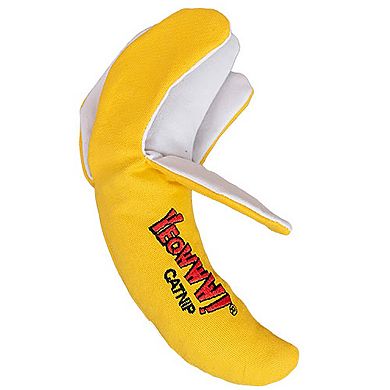 Yeowww! Peeled Banana Catnip Toy For Cats - 6" (yellow)