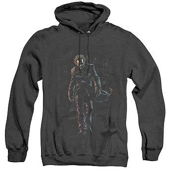 Batman Joker Leaves Arkham Adult Heather Hoodie