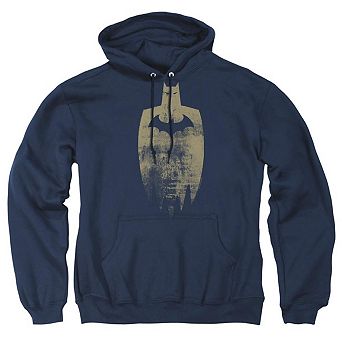 Batman Gold Silhouette Adult Pull Over Hoodie