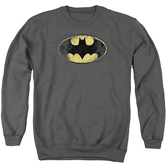 Batman Destroyed Logo Adult Crewneck Sweatshirt