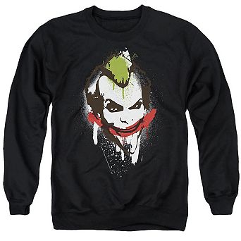 Batman Joker Big Face Adult Crewneck Sweatshirt