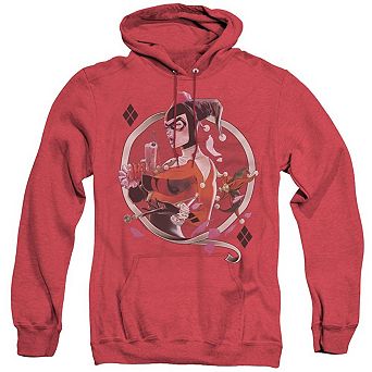 Batman Harley Q Adult Heather Hoodie