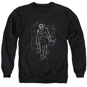 Batman Joker Leaves Arkham Adult Crewneck Sweatshirt