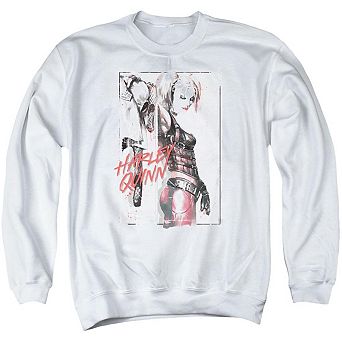 Batman Ink Wash Harley Adult Crewneck Sweatshirt