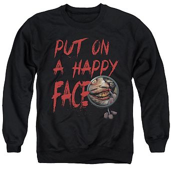 Batman Happy Face Adult Crewneck Sweatshirt