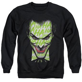 Batman Ha Ha Smile Adult Crewneck Sweatshirt