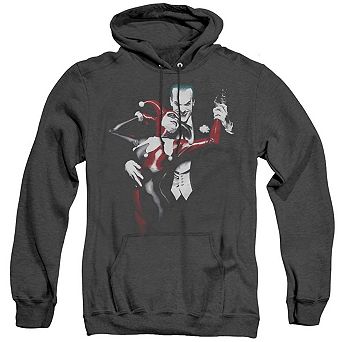 Batman Harley And Joker Adult Heather Hoodie