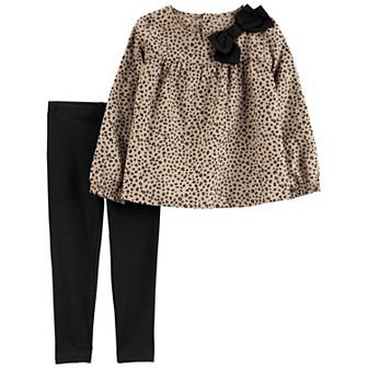 Toddler Girl Carter's 2 pc Leopard Top & Legging Set