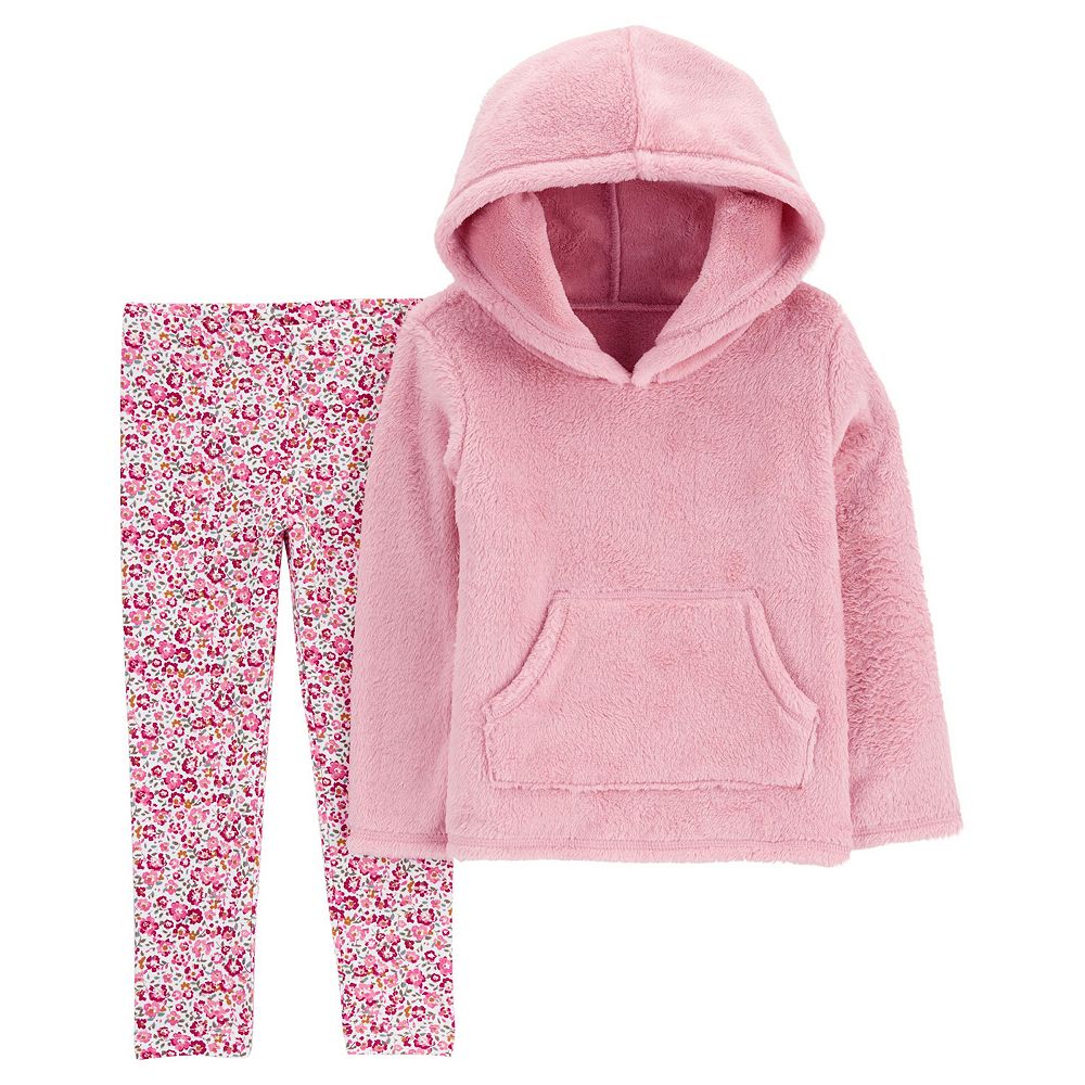 Kendall baby pink hoodie and ribbed legging set main image 0