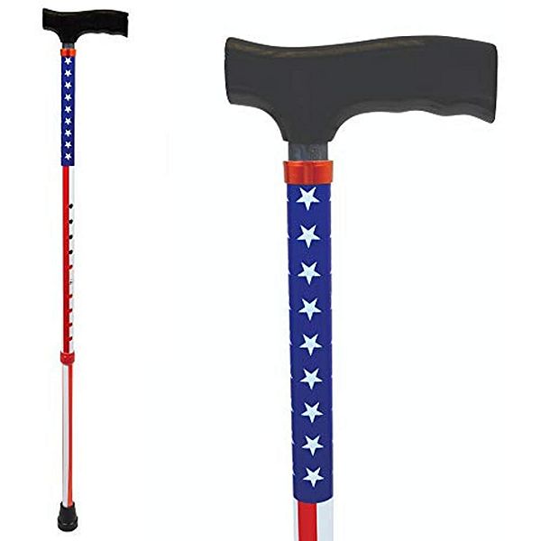 Carex USA Flag Derby Cane American Flag Cane Red, White, Blue