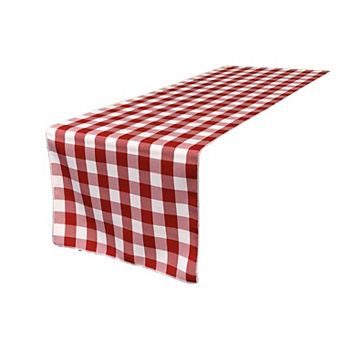 Polyester Gingham Checkered 14 By 108-inch Table Runner