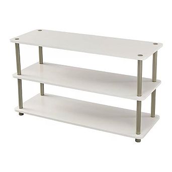 White 3-shelf Modern Shoe Rack - Holds Up To 12 Pair Of Shoes
