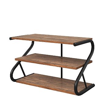 Modern Industrial Metal Wood 3 tier Shoe Rack - Holds Up To 9 Pair Of Shoes