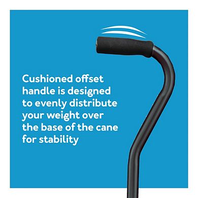 Carex Health Brands Quad Cane, Adjustable Height Quad Cane and Walking Stick- Holds Up to 250 Pounds