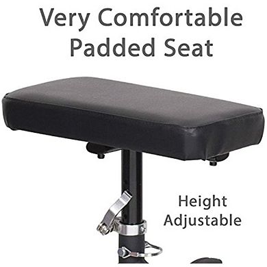 Carex Economy Rolling Knee Walker with Comfortable Padding - Steerable Knee Scooter