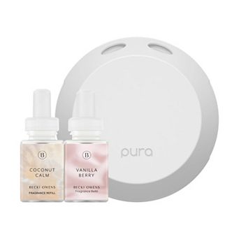 Pura x Becki Owens Smart Fragrance Diffuser Coconut Calm and Vanilla Berry Starter Set