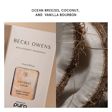Pura x Becki Owens Smart Fragrance Diffuser Coconut Calm and Vanilla Berry Starter Set