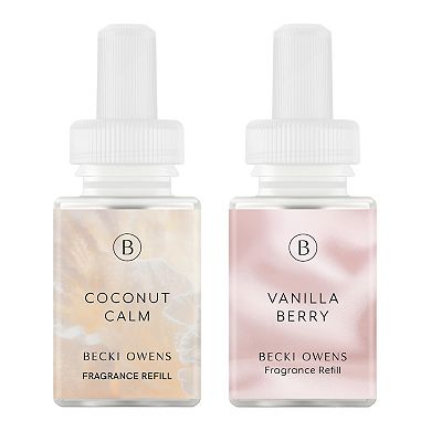 Pura x Becki Owens Smart Fragrance Diffuser Coconut Calm and Vanilla Berry Starter Set