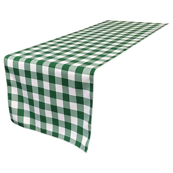 Long Gingham Check Table Runner Polyester Table Runner for Kitchen and ...