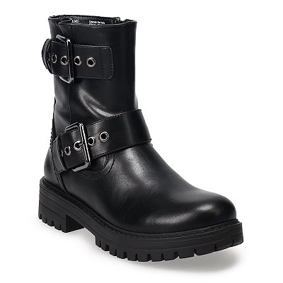 Kohls black leather boots best sale