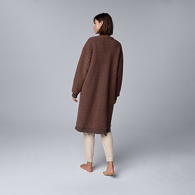 town&country タウカン　9.1 ロング　手渡し Women's Simply Vera Vera Wang Sherpa Faux Fur Open-Front Long Cardigan